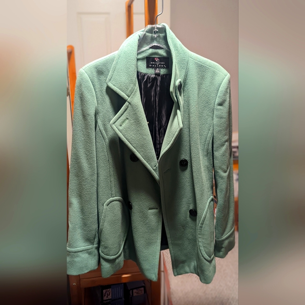 Collection by Gallery Green peacoat